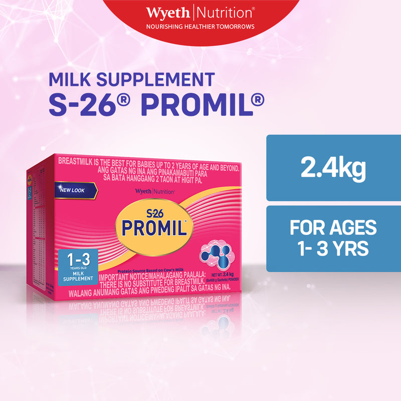 S-26 PROMIL THREE Milk Supplement 1-3 Years Old, Box 2.4kg