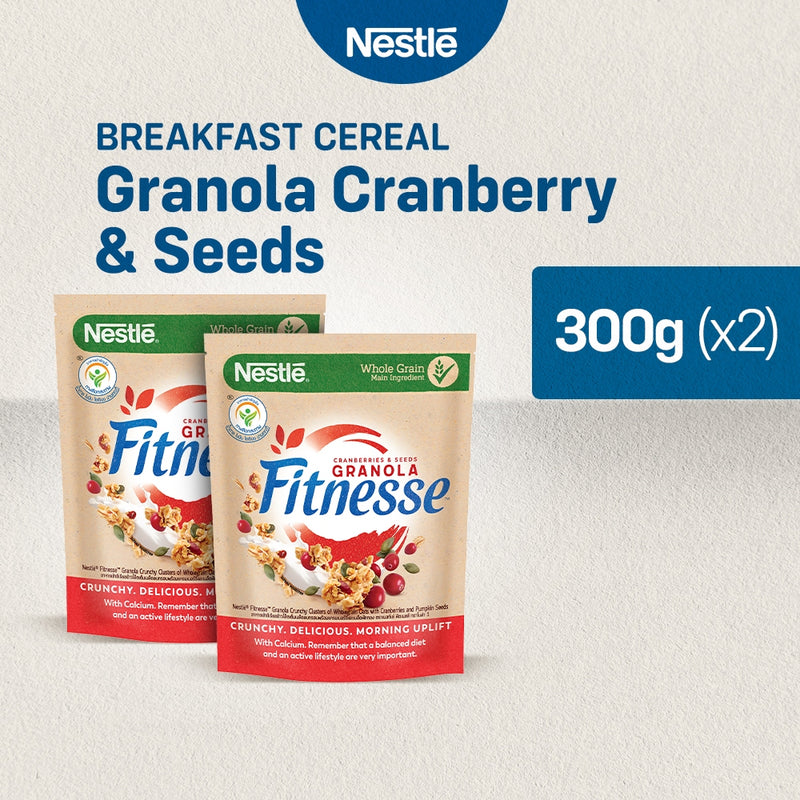 Fitnesse Granola Cranberry and Pumpkin Seeds Breakfast Cereal 300g - Pack of 2