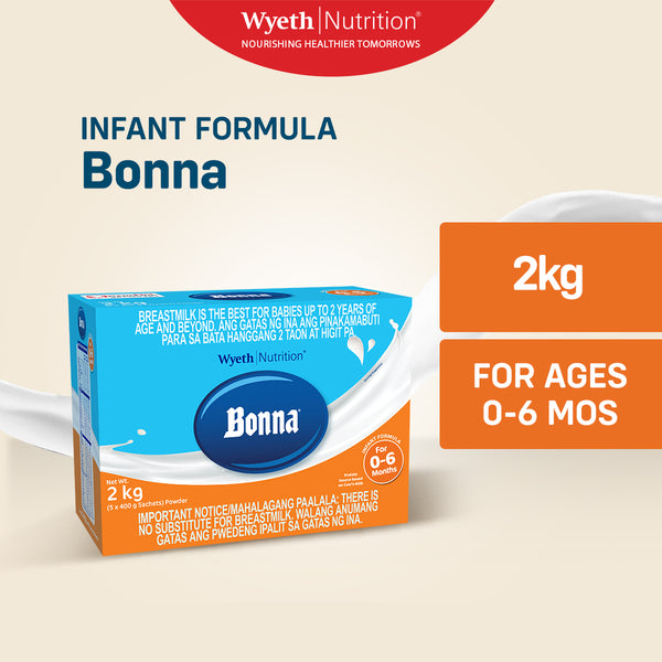 BONNA Infant Formula for 0 to 6 months 2kg (400g x 5)