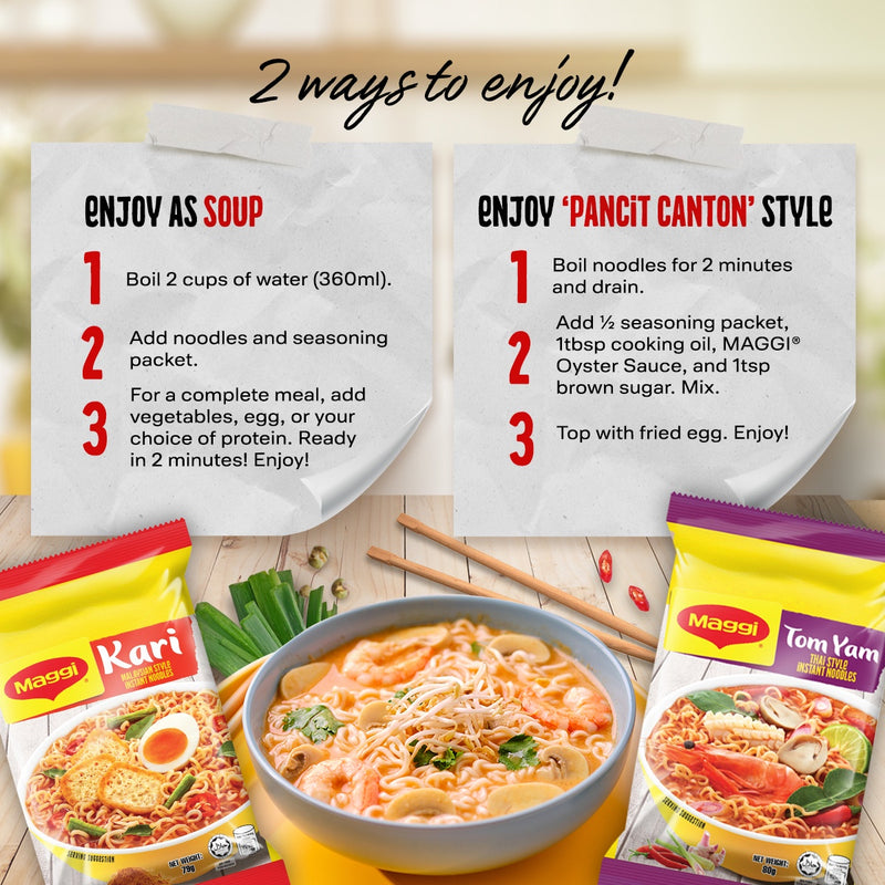 [BUY 5 PACKS, GET 1 FREE] Maggi Kari Noodles 79g