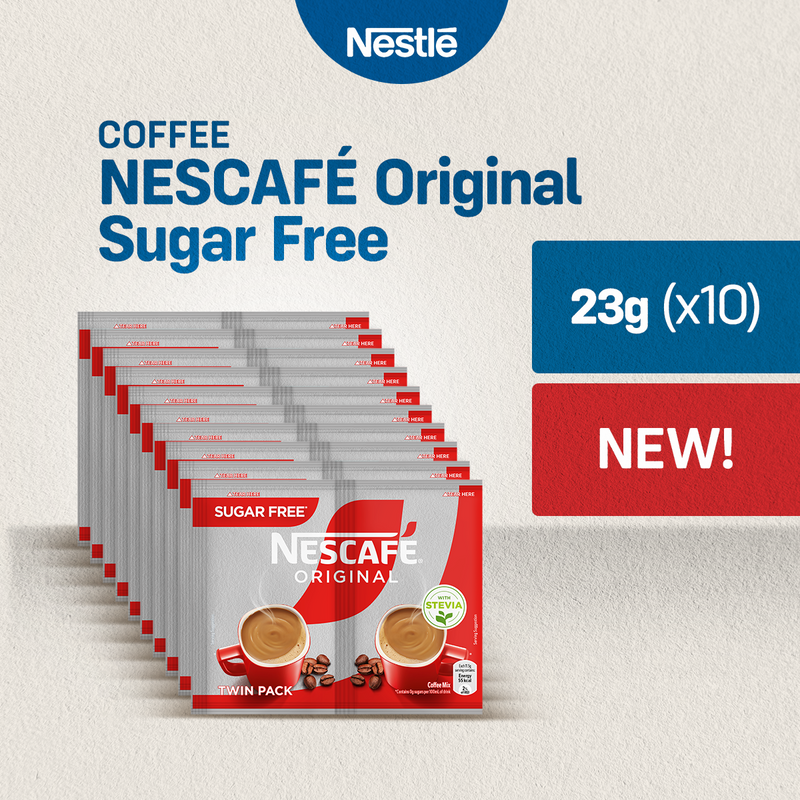 [NEW] NESCAFE Original Twin Pack Sugar Free 23g - Pack of 10