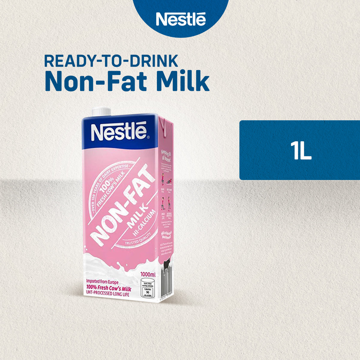 Nestle Non Fat Milk Hi-Calcium 1L