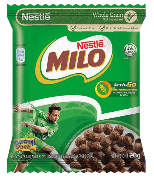 Milo Breakfast Cereals Flow Pack 20g