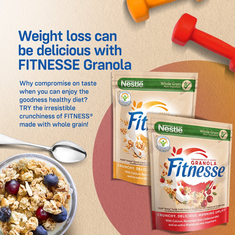 Fitnesse Granola Cranberry and Pumpkin Seeds Breakfast Cereal 300g + Fitnesse Granola Honey Breakfast Cerelac 300g