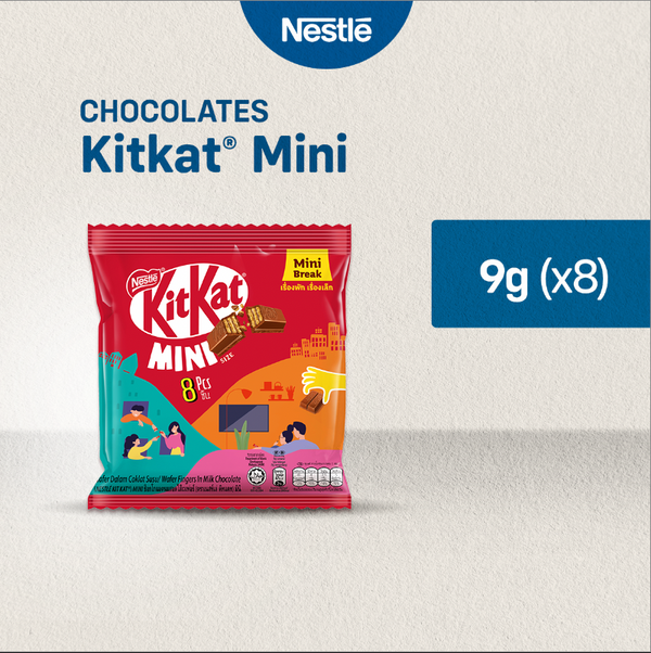 KitKat Milk Chocolate Mini 9g - Pack of 8