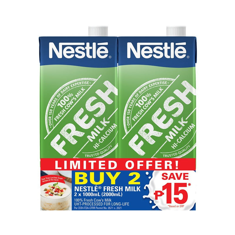 [Buy 2 Save P15] Nestle Fresh Milk Hi-Calcium 1L