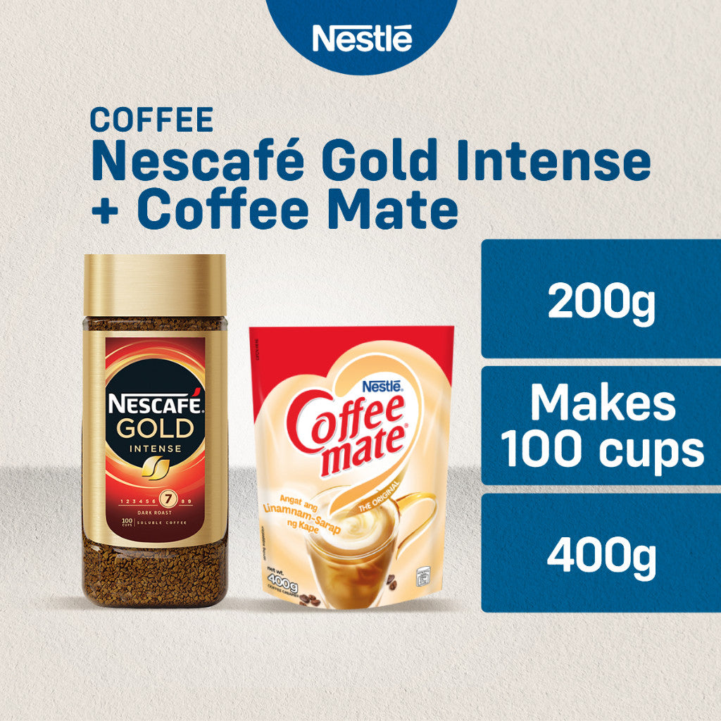 Nescafe Gold Intense Coffee 200g + Coffee Mate Coffee Creamer 400g