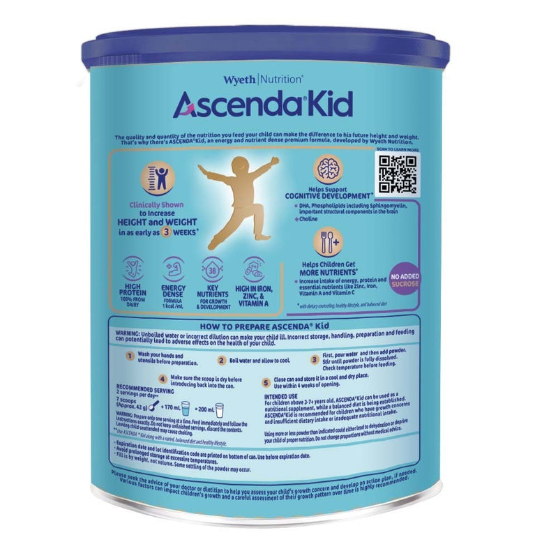 Ascenda Kid Powdered Milk Drink for Children Above 3 Years 1.6kg