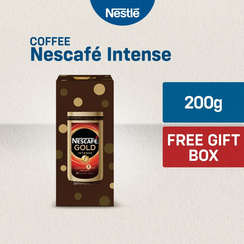 [With Gift Box] Nescafe Gold Intense Premium Instant Coffee 200g