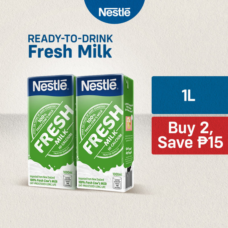 [Buy 2 Save P15] Nestle Fresh Milk Hi-Calcium 1L