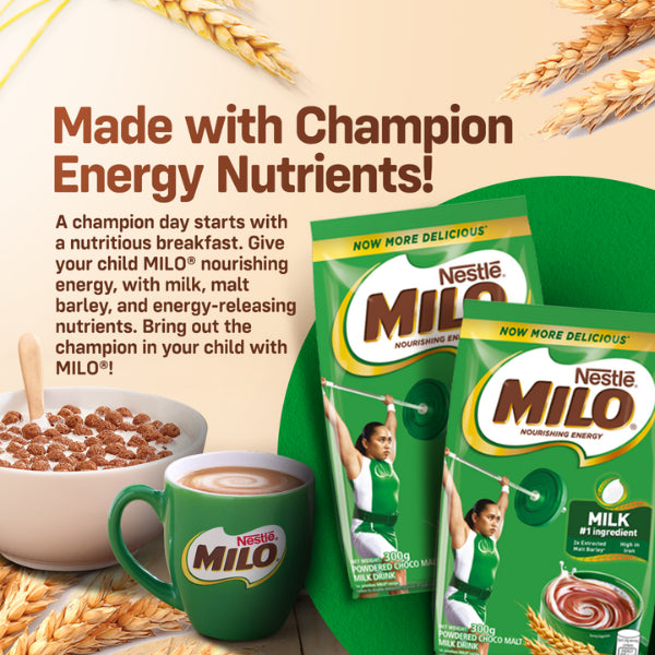 Milo Powdered Choco Malt Milk Drink 1kg + Bear Brand Fortified Powdered Milk Drink 2.4kg