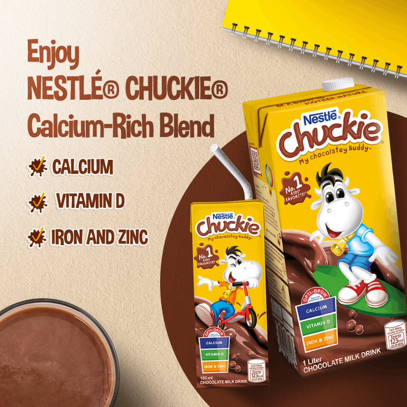 Chuckie Chocolate Flavoured Milk 180ml - Buy 12 for P270