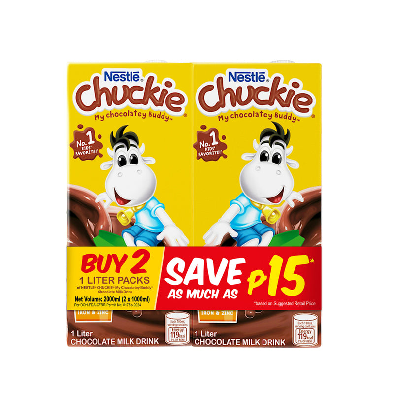 Chuckie Chocolate Flavoured Milk 1L - Buy 2, Save 15 Pesos