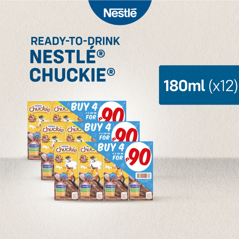 Chuckie Chocolate Flavoured Milk 180ml - Buy 12 for P270