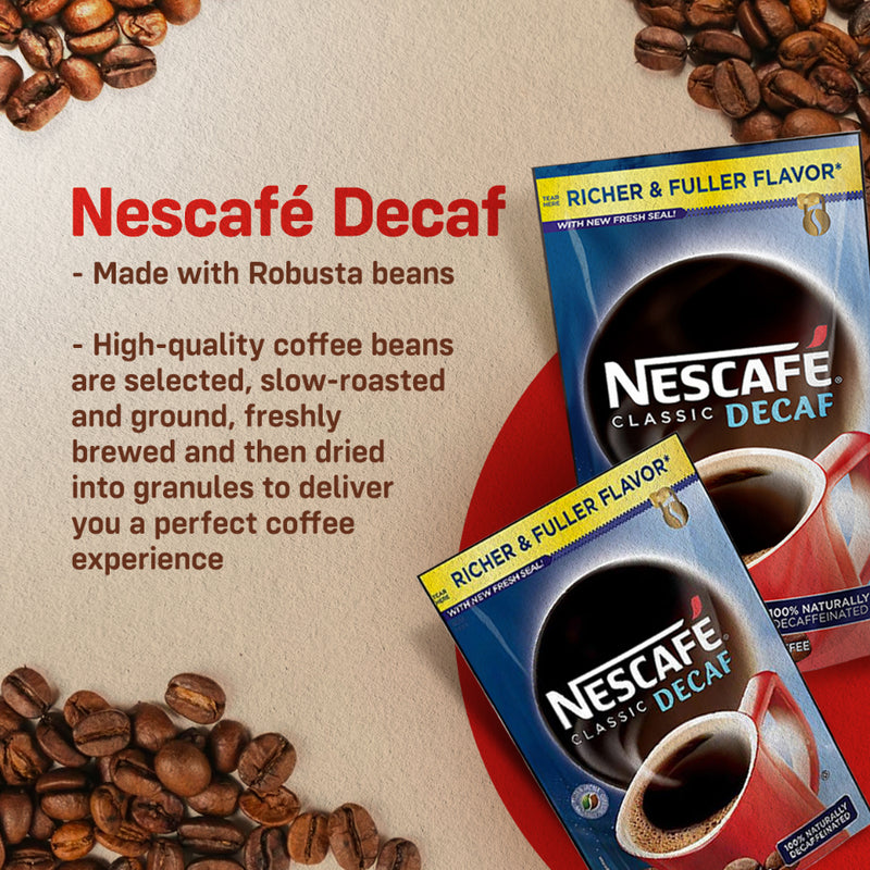 Nescafe Classic Decaf Instant Coffee 160g and Coffee Mate Coffee Creamer 220g