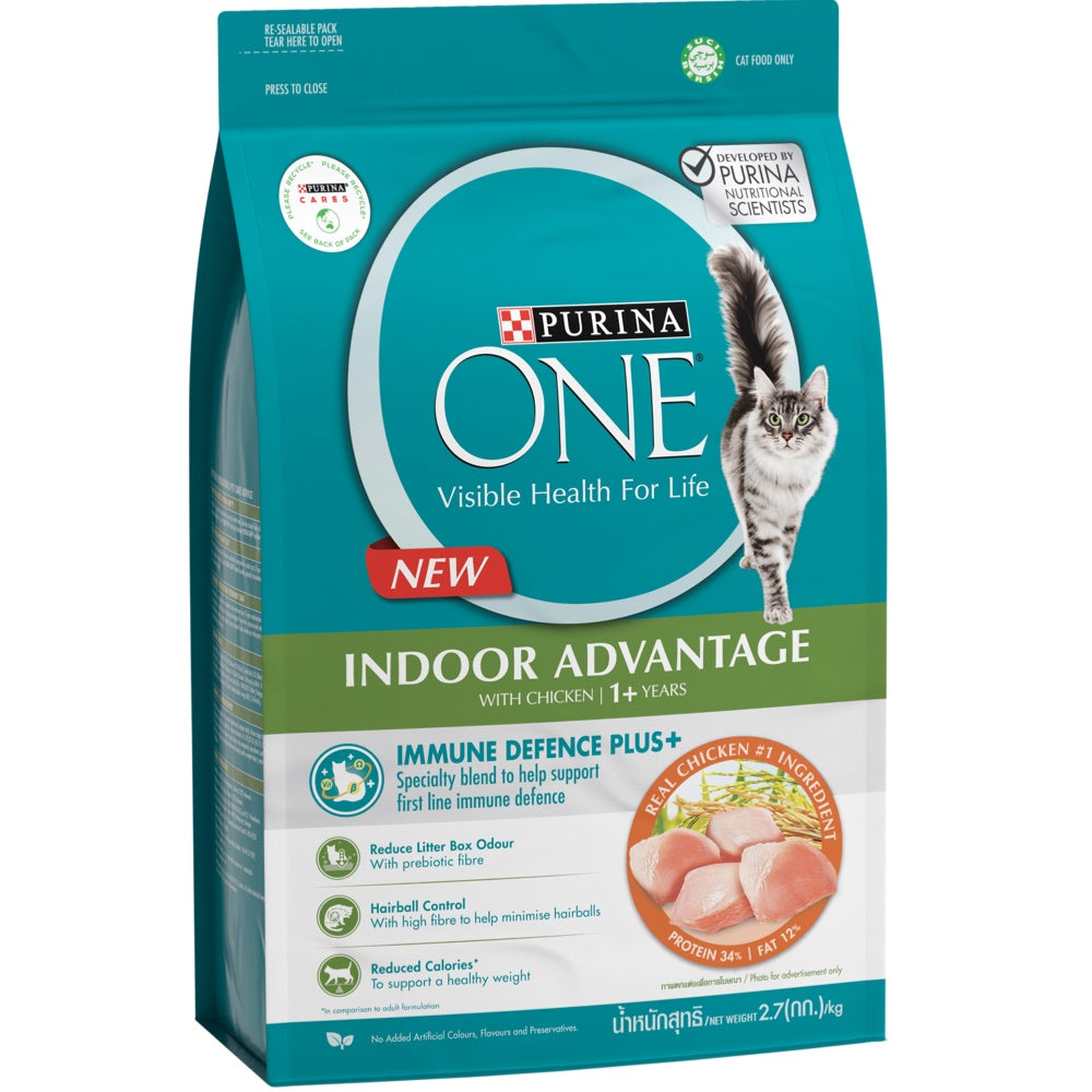 Purina One Indoor Advantage With Chicken Dry Cat Food 2.7kg