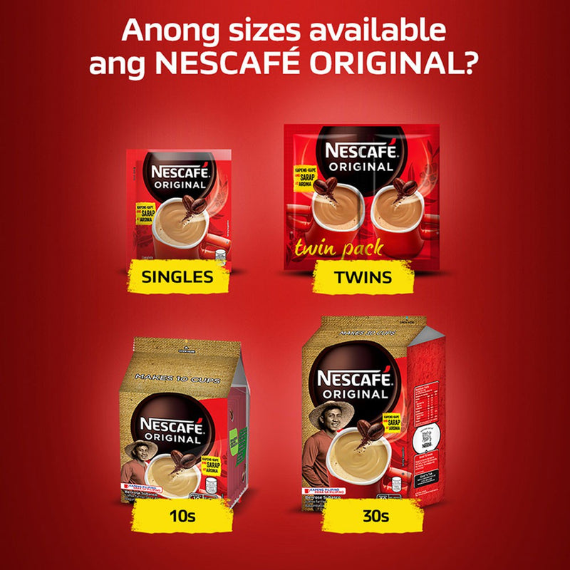 NESCAFE Original 3-in-1 Coffee Twin Pack 56g - Pack of 12 + BEAR BRAND Adult Plus 33g - Pack of 12